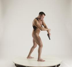 MICHAEL NAKED MAN DIFFERENT POSES WITH GUN 4 
